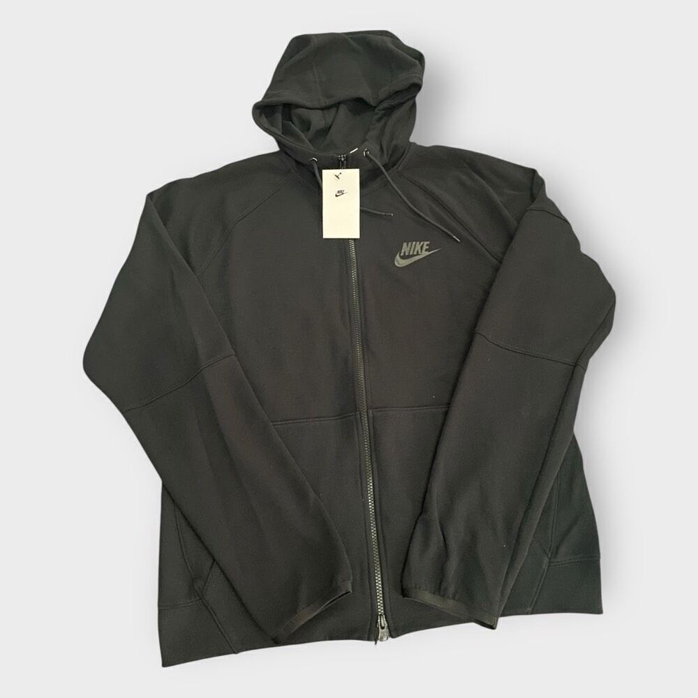 Nike Tech Essentials Full Zip Hoodie Black Mens size Large DD5284-010 New